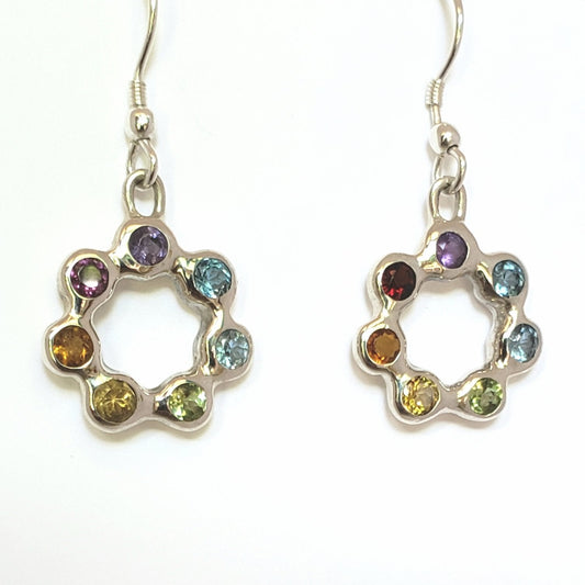 Circle of life dangle earrings