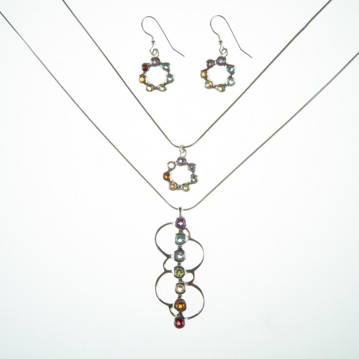 Circle of life dangle earrings