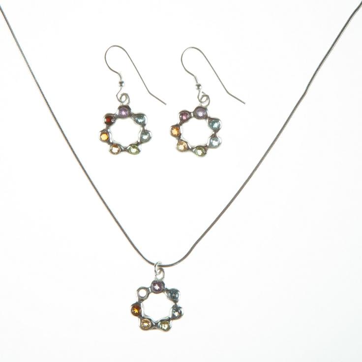 Circle of life dangle earrings