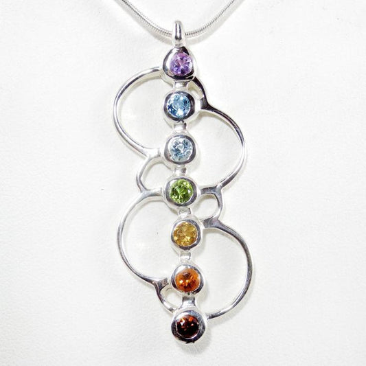The Complete Balance Pendant 7 chakra gemstones
