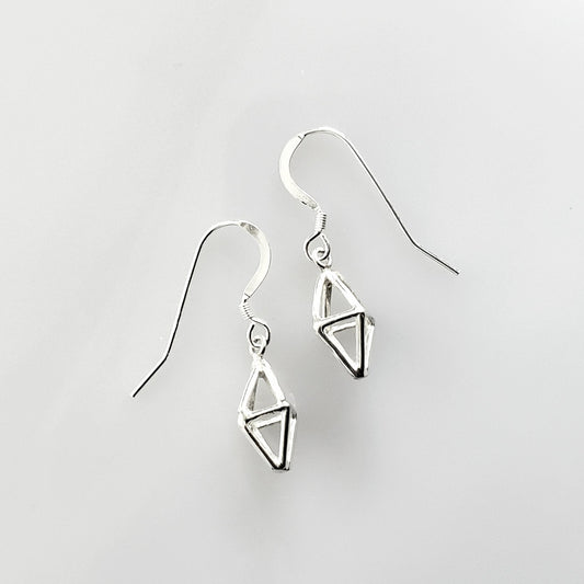 Octahedron Cage Earring (without stones)